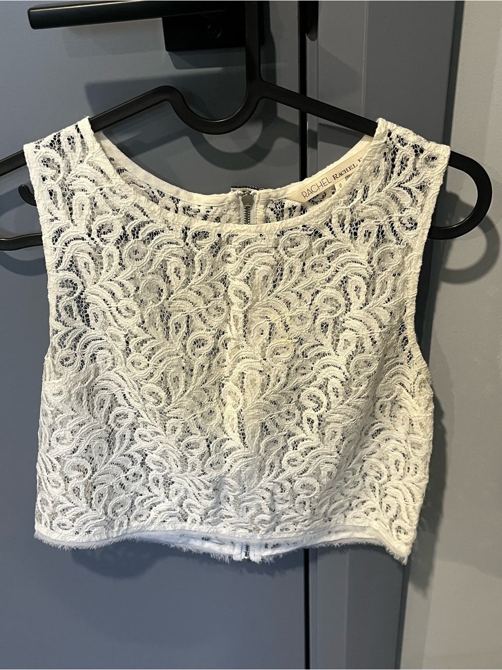 RACHEL Rachel Roy White Lace Crop Top